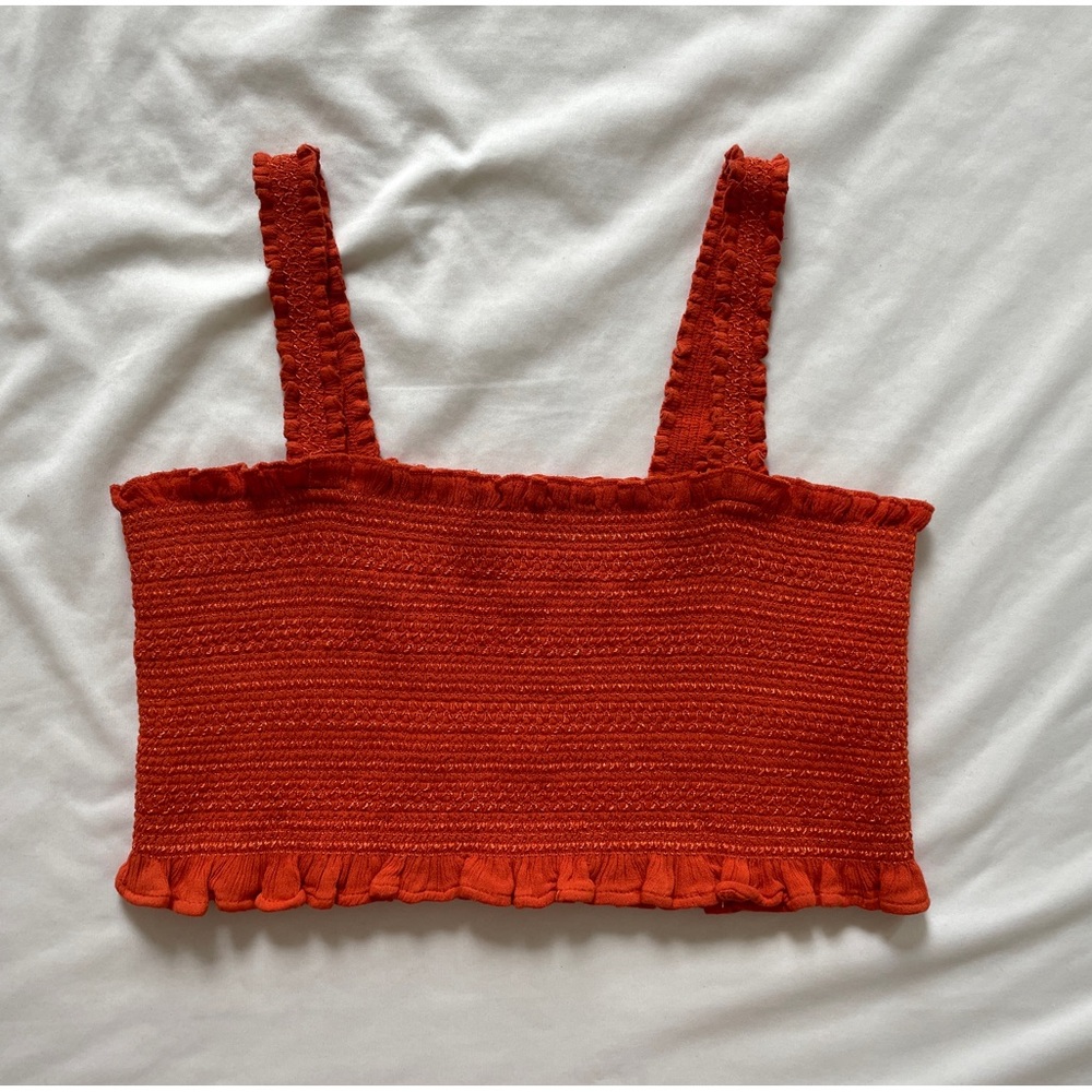 Free People rouched cropped tank top